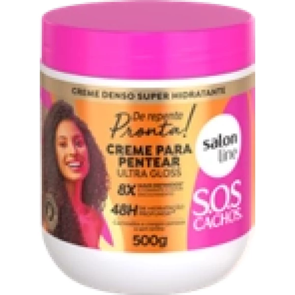 SL32630 - SOS CREME PENTEAR CONDICIONADOR ULTRA GLOSS DE REPENTE PRONTA 500GR