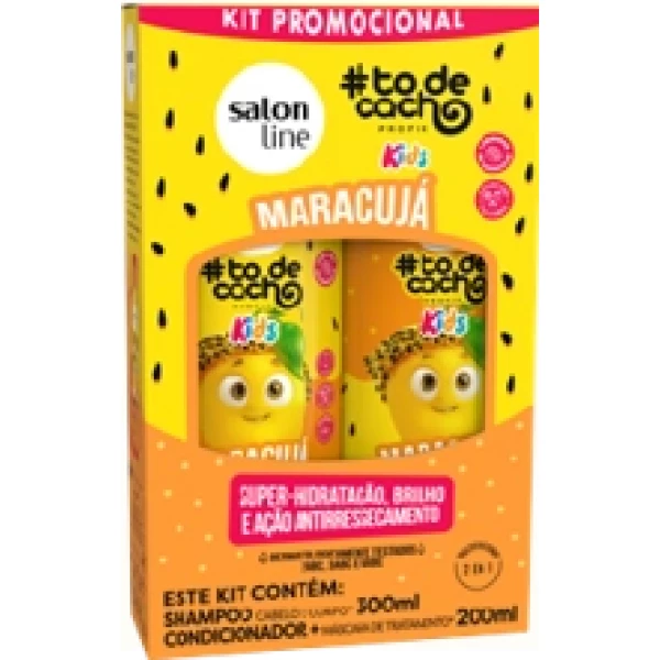 SL32653 - #TODECACHO KIT SHAMPOO 300ML + CONDICIONADOR 200ML MARACUJA KIDS