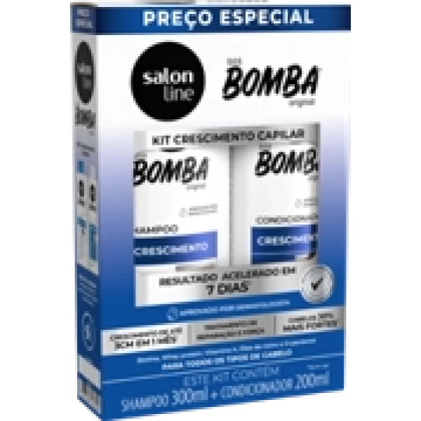 SL32769 - BOMBA KIT SHAMPOO 300ML + CONDICIONADOR 200ML ORIGINAL CRESCIMENTO
