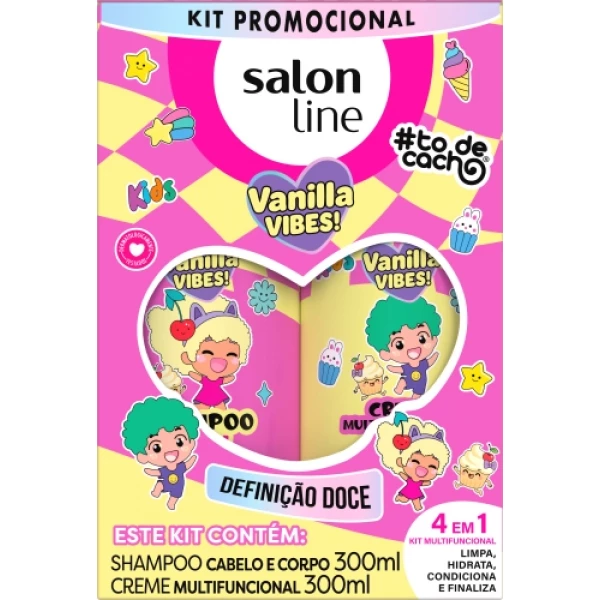 SL33320 - #TODECACHO KIT SHAMPOO+CREME MULTY KIDS VANILLA DEFINICAO DOCE 300ML