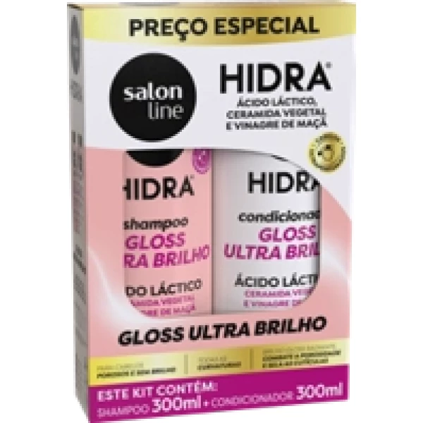 SL95671 - HIDRA KIT SHAMPOO+CONDICIONADOR CERAMIDAS GLOSS ULTRA BRILHO 300ML