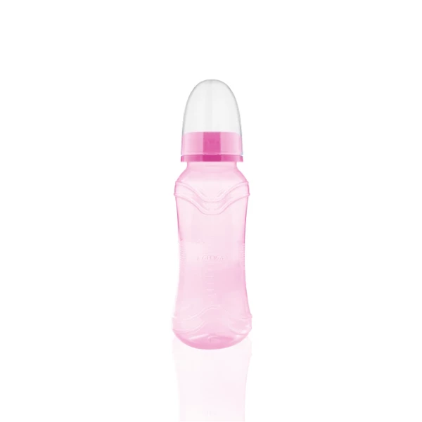 CF39282-RS - MAMADEIRA PP COLORS 250ML ACINTURADA CART. CEFISA ROSA