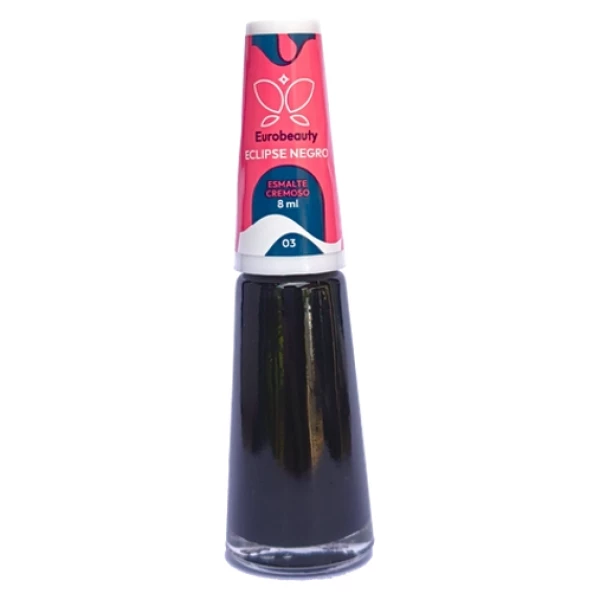 ESMALTE EUROBEAUTY CREMOSO ECLIPSE NEGRO COR 03
