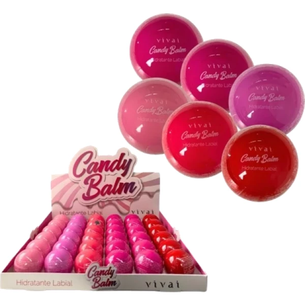 3038.1.1 - HIDRATANTE LABIAL 06 CORES - CANDY BALM VIVAI