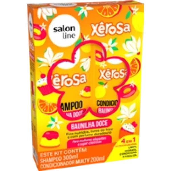 SL33256 - XEROSA KIT SHAMPOO 300ML + CONDICIONADOR 200ML BAUNILHA DOCE