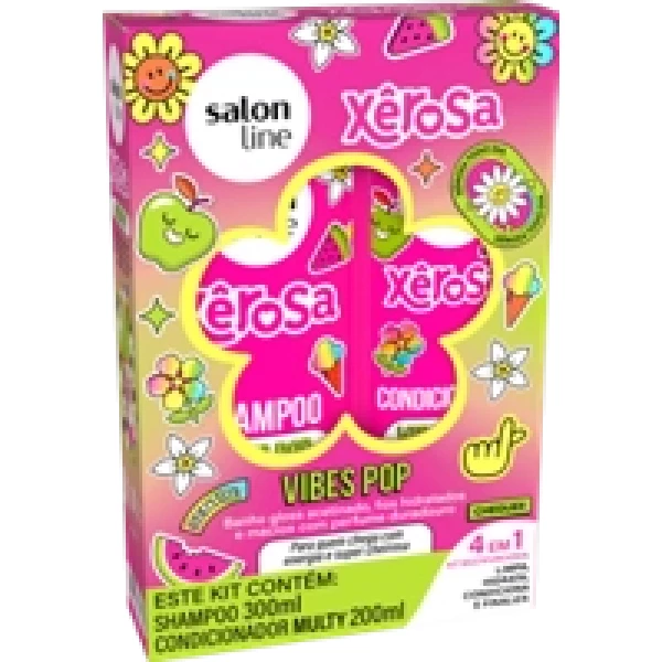 SL33263 - XEROSA KIT SHAMPOO 300ML + CONDICIONADOR 200ML MULTY VIBES POP