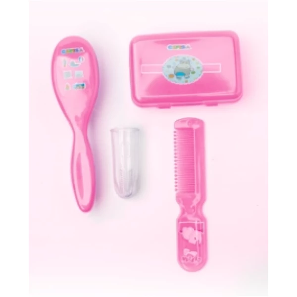 CF33012-RS - KIT BANHO COM PENT. ESC. SAB. E MASS. CART. C/4UN CEFISA ROSA