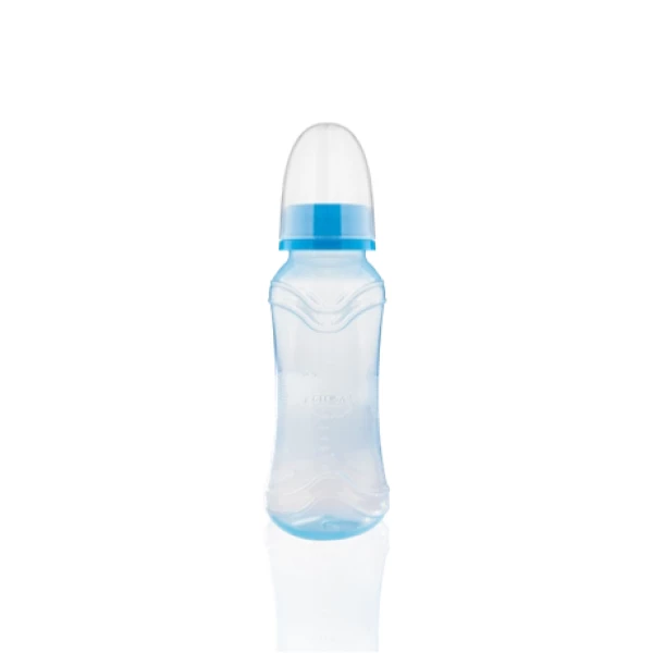 CF39281-AZ - MAMADEIRA PP COLORS 250ML ACINTURADA CART. CEFISA AZUL