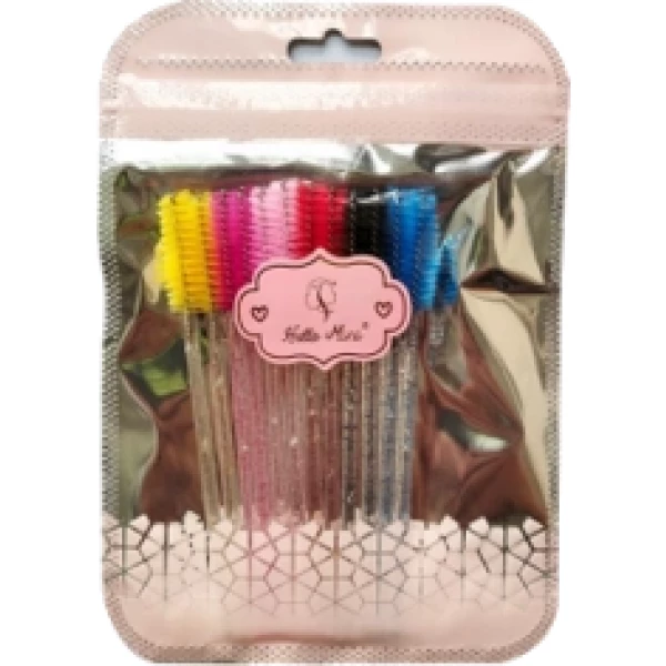 CV850  - KIT DE ESCOVINHA P/ CILIOS COM 12 UN HELLO MINI COLORIDAS
