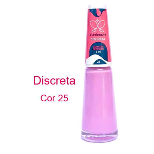 ESMALTE EUROBEAUTY CREMOSO DISCRETA COR 25