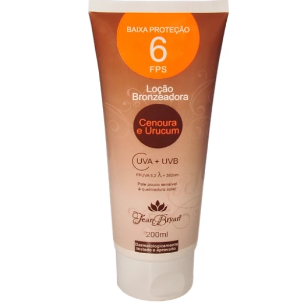 JB085700 - LOCAO BRONZEADORA CENOURA E URUCUM FPS 6 - 200ML