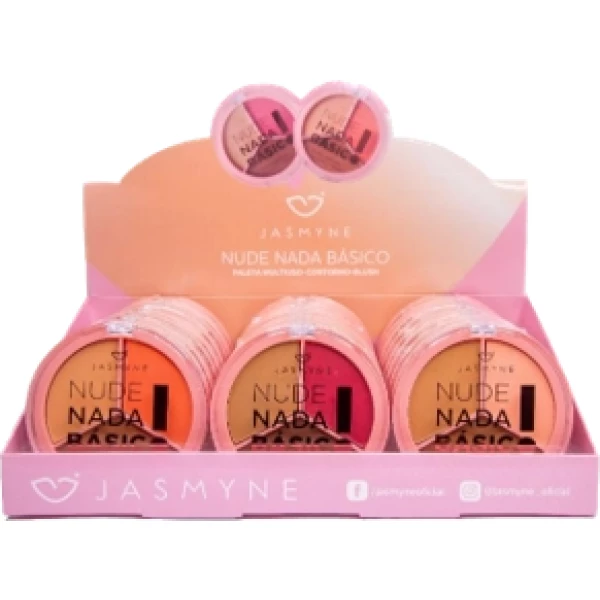 JS06093 - NUDE NADA BASICO - PALETA MULTIUSO- CONTORNO + BLUSH SORTIDAS