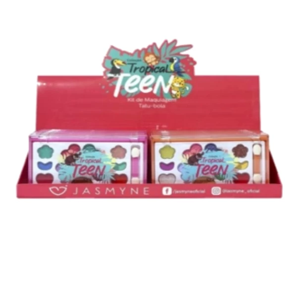 JSJ07026 - COLECAO TROPICAL TEEN - KIT DE MAQUIAGEM TATU-BOLA SORTIDA