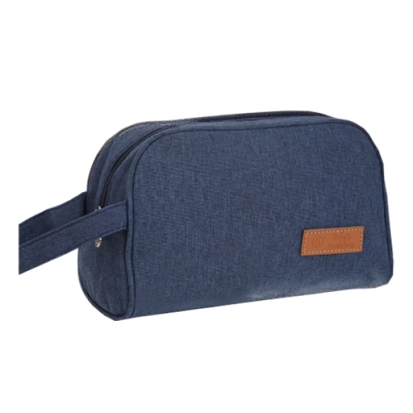 NEC-651MB - NECESSAIRE PEQUENA TECIDO MASCULINA  C/ ZIPER RUBYS