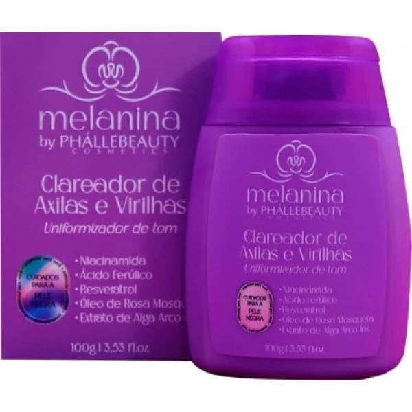 PH0809 -  CLAREADOR DE AXILAS E VIRILHAS 100ML MELANINA PHALLEBEAUTY