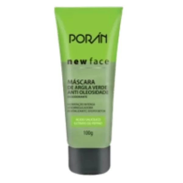 PR281 - MASCARA ARGILA VERDE ANTI OLEOSIDADE NEW FACE 100G PORAN