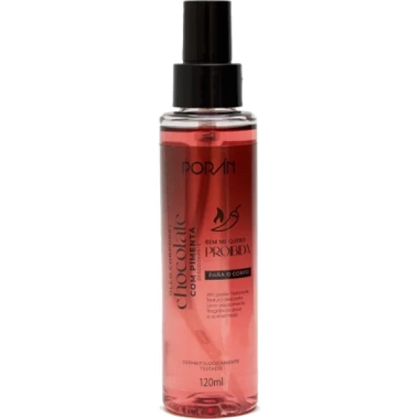 PR302 - OLEO CORPORAL CHOCOLATE COM PIMENTA 120ML PORAN