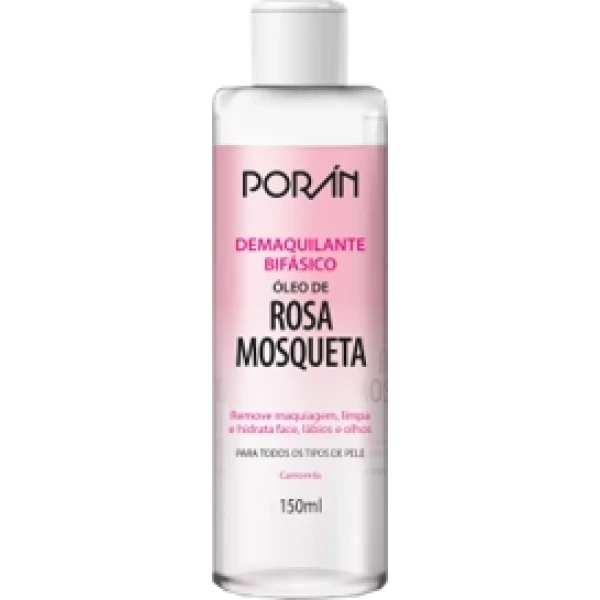 PR54 - DEMAQUILANTE BIFASICO ROSA MOSQUETA 150ML PORAN