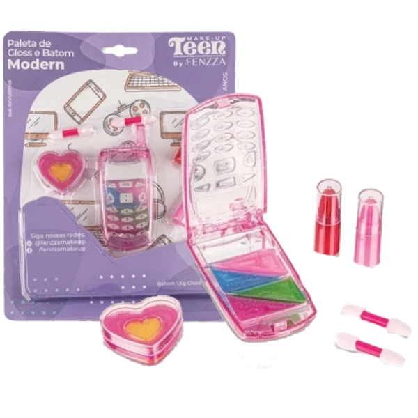 SKV12011149 - PALETA DE GLOSS E BATOM TEEN MODERN