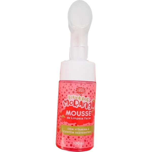 SP98 - MOUSSE DE LIMPEZA FACIAL OVAL LOUCA POR MORANGO 120ML  - SUPER PODERES