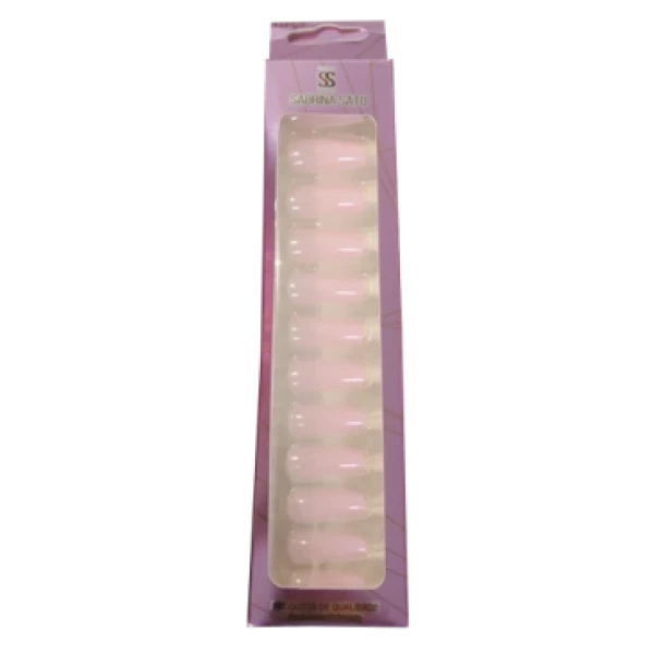 SS-2519 - UNHA POSTICA AUTOADESIVAS DE PVC SABRINA SATO ROSA CLARO  C /12PCS