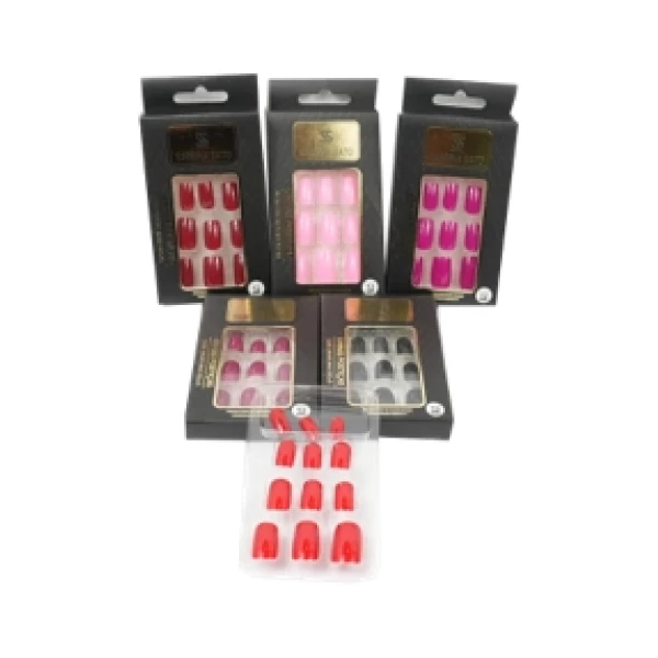 SS3561 - UNHA POSTICA DE PVC SABRINA SATO TRADICIONAL LISA CORES DIVERSAS C/12 UNDS