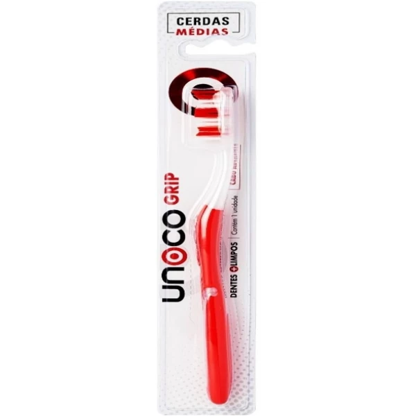 U1002 - ESCOVA DENTAL MANUAL CERDAS MEDIAS - GRIP