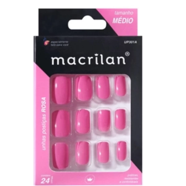 UP301A UNHAS POSTICAS ROSA 24PC