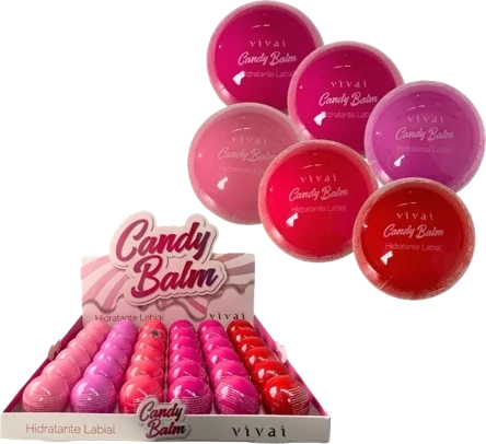 3038.1.1 - HIDRATANTE LABIAL 06 CORES - CANDY BALM VIVAI