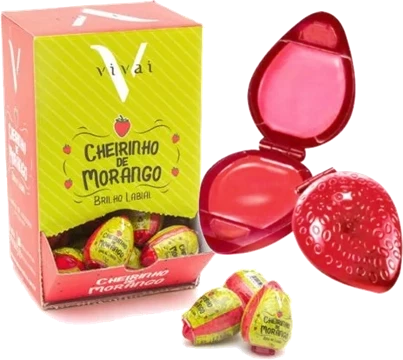 3061.1.5 - BRILHO LABIAL CHEIRINHO DE MORANGO VIVAI