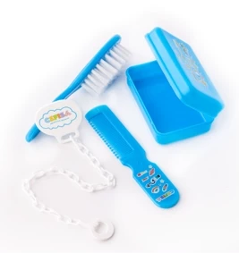 CF33011-AZ - KIT BANHO COM PENT. ESC. SAB. E MASS. CART. C/4UN CEFISA AZUL