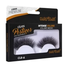 CL8-6 CILIOS POSTICOS INTENSE VOLUME M&Eacute;DIO BASE TRANSPARENTE  LINHA PREMIUM