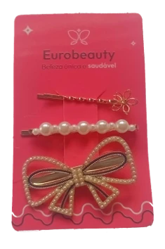 EB-092 KIT PRESILHA EURO BEAUTY METAL+ PEDRAS COM 3 UNDS