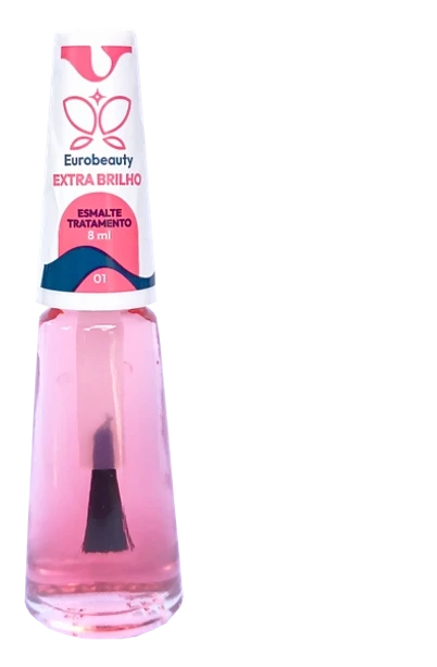 ESMALTE EUROBEAUTY TRATAMENTO EXTRA BRILHO COR 01