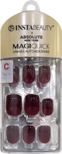 IBNM009C - ABNY X IB UNHAS AUTO-ADESIVAS MAHOGANY RED C