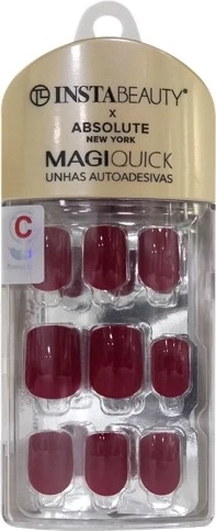 IBNM010C - ABNY X IB UNHAS AUTO-ADESIVAS BURGUNDY RED C