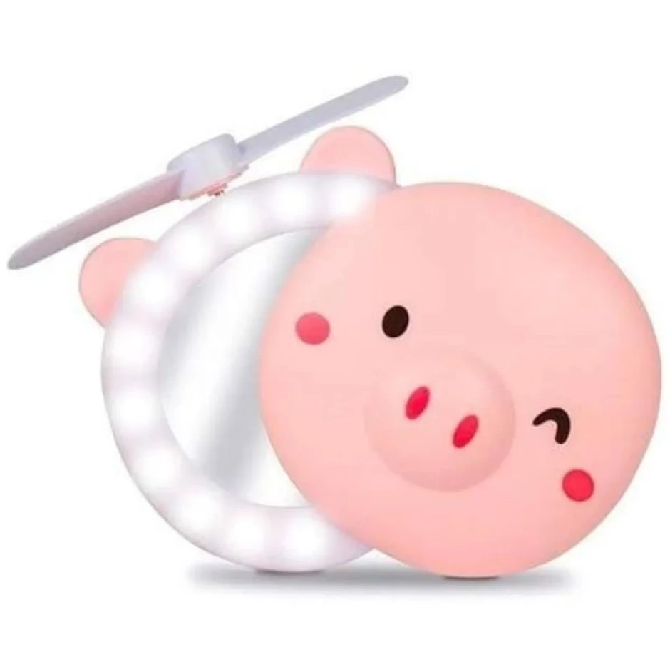LS-917 - ESPELHO COM VENTOSO E LED PORQUINHO