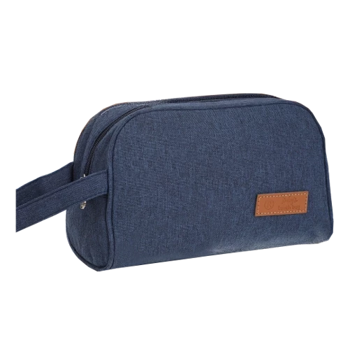 NEC-651MB - NECESSAIRE PEQUENA TECIDO MASCULINA  C/ ZIPER RUBYS