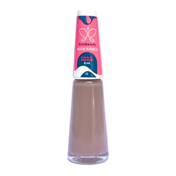 ESMALTE EUROBEAUTY CREMOSO NUDE BASICO COR 17