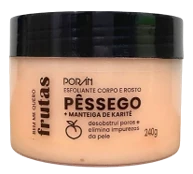 PR230 - ESFOLIANTE PESSEGO E KARITE CORPO E ROSTO 240G PORAN
