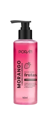 PR241- SABONETE MORANGO CORPO E ROSTO 160ML PORAN