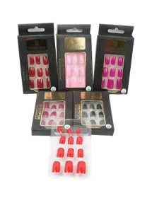 SS3561 - UNHA POSTICA DE PVC SABRINA SATO TRADICIONAL LISA CORES DIVERSAS C/12 UNDS
