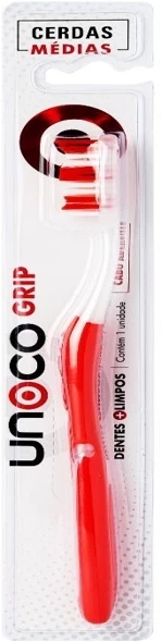 U1002 - ESCOVA DENTAL MANUAL CERDAS MEDIAS - GRIP