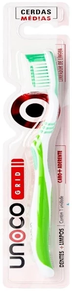 U1003 - ESCOVA DENTAL MANUAL CERDAS MEDIAS- GRID