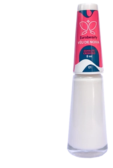 ESMALTE EUROBEAUTY CREMOSO VEU DE  NOIVA COR 01